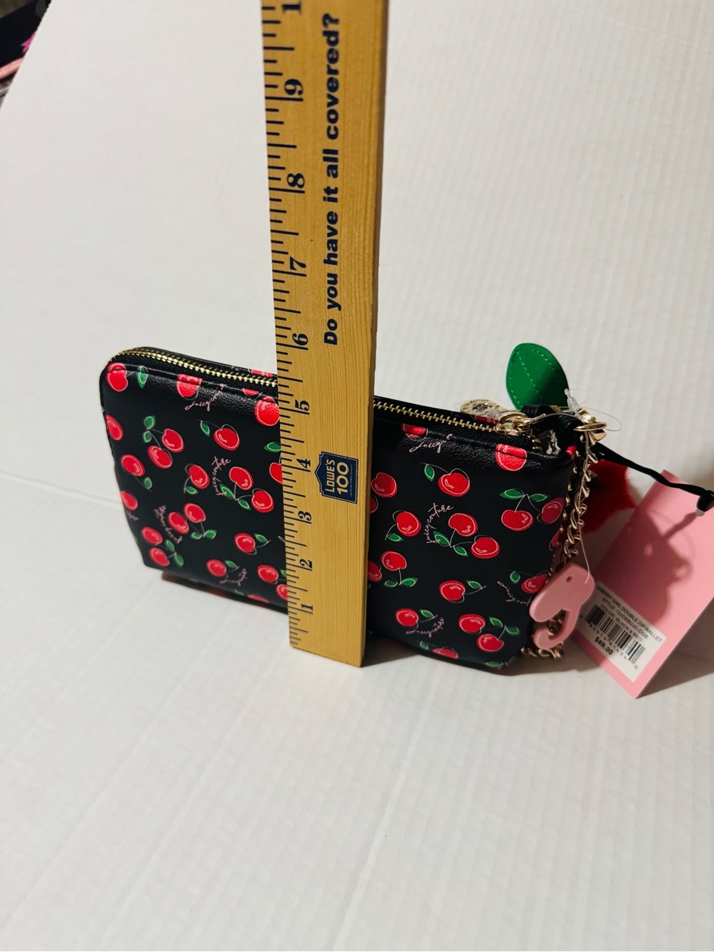 Juicy Couture Red and black Cherry girl Double-Zip wristlet Wallet BNWT - Picture 4 of 8